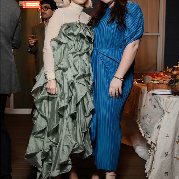 Eloquii Teal Long Sleeve Dress - Picture 2 of 5